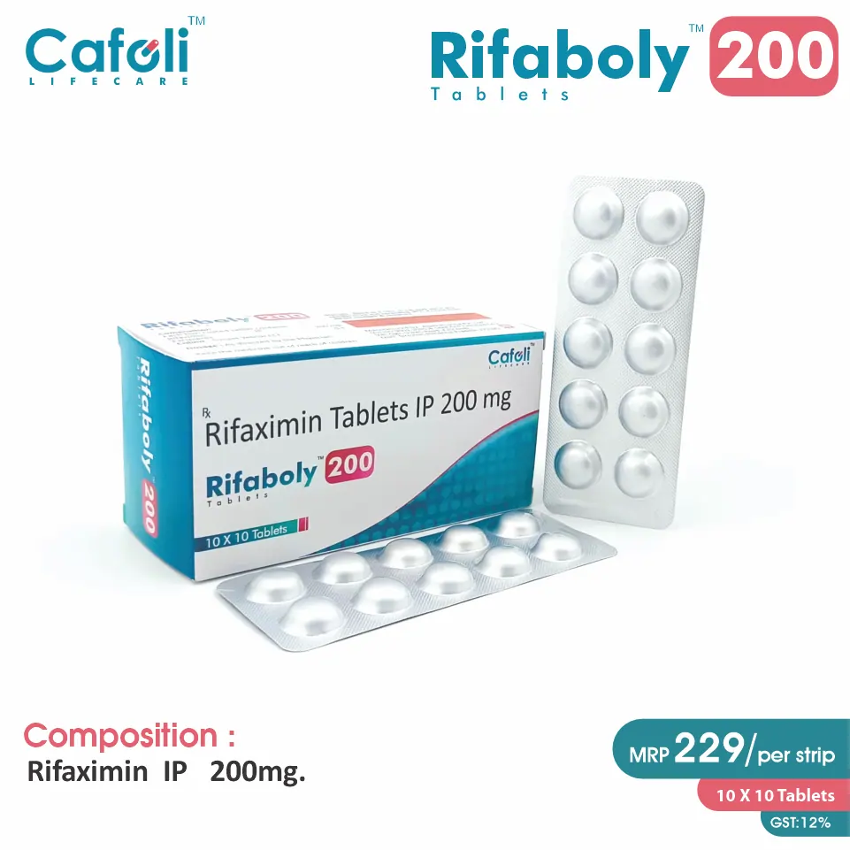 Rifaximin (200mg) Tablet at the best price in PCD Pharma Franchise for Traveler